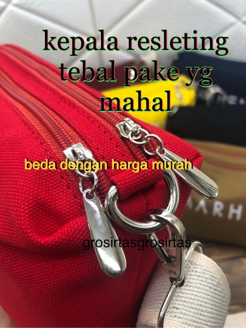 Tas slempang canvas 2 ruang uk 25x16 KODE 7160-2