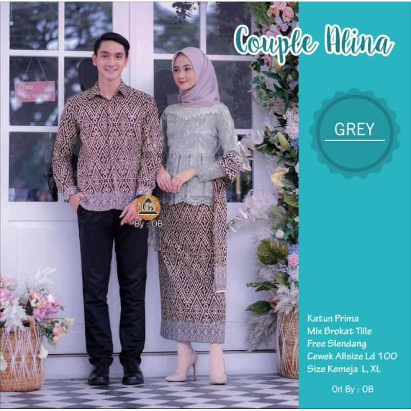 BAJU COUPLE KEKINIAN / BAJU COUPLE KEBAYA BROKAT / BAJU KONDANGAN / BAJU TUNANGAN / SARIMBIT / KAPEL