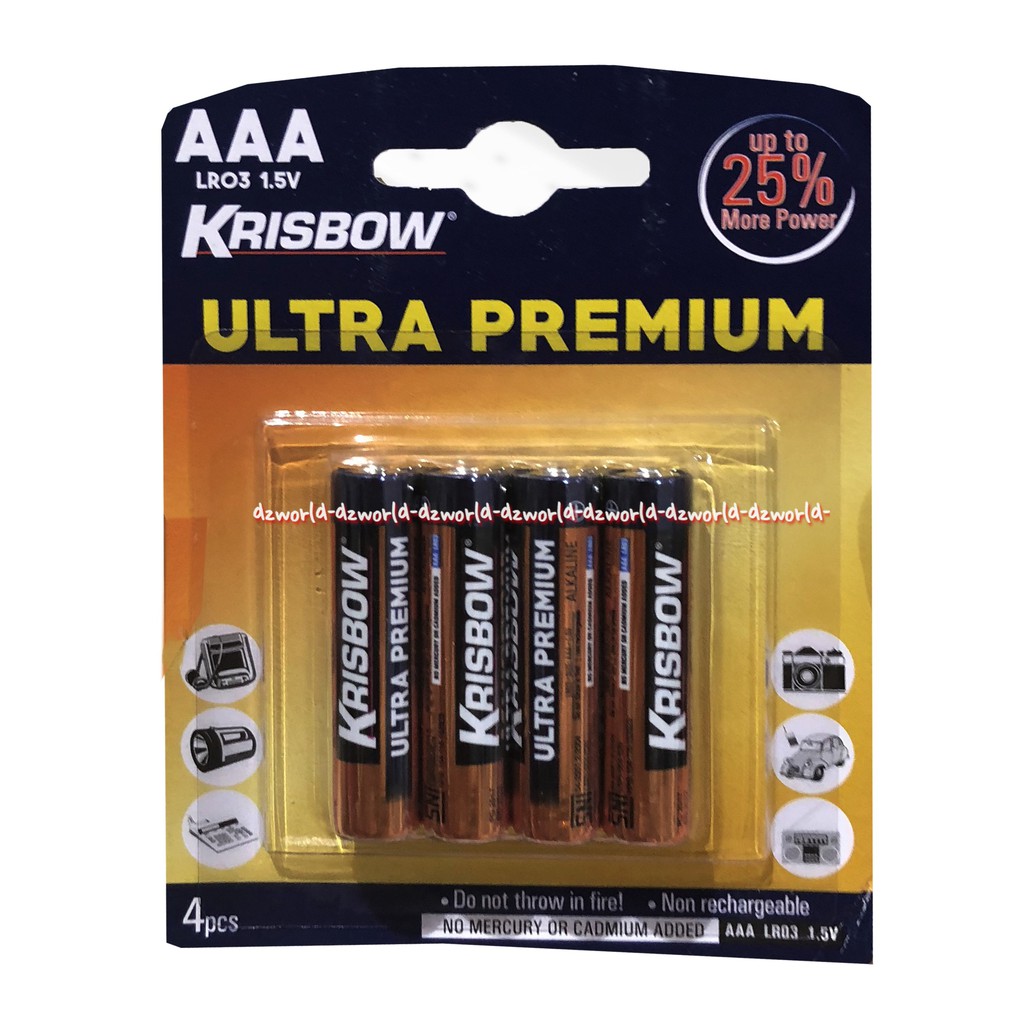 Krisbow Baterai AAA Ultra Premium Batrai A3 Battery Krisbow Tahan Lama