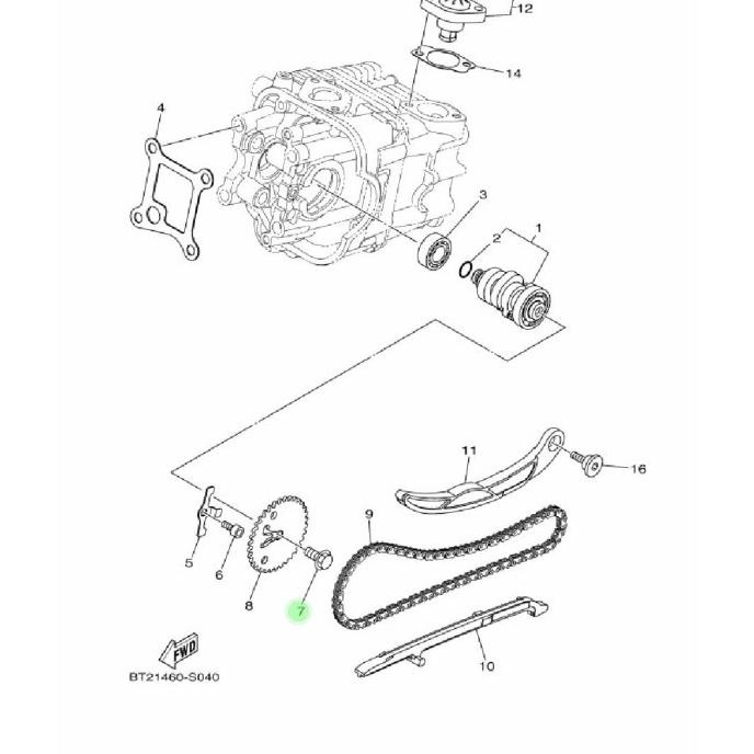 Premium BAUT GIGI GEAR SENTRIK TIMING YAMAHA FINO MIO 125 M3 S Z 90105-07801 Kualitas Oke