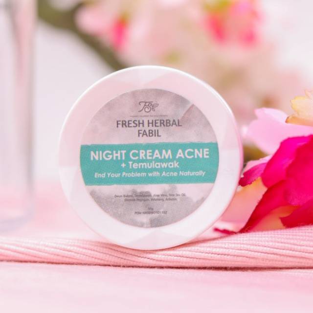

Fabil Skin Cream Night Acne + Temulawak