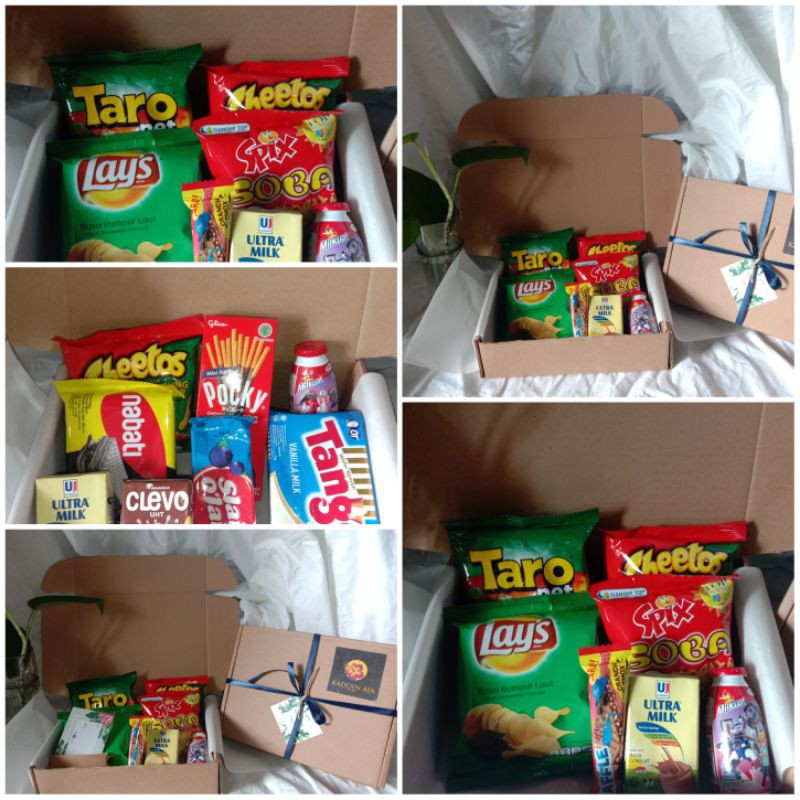 

Ready Gift Box Snack / Hampers Snack / Box Snack Murah /Kado Ultah /kado Wisuda /kado pacar 25 x 25