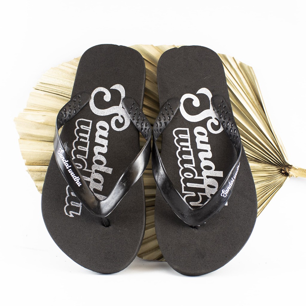 SANDAL JAPIT WUDHU MASJID MUSHOLLA KANTOR UNTUK WAKAF SEDEKAH INFAQ DI MESJID MUSHOLA-Hitam