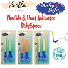 BABY SAFE Flexy and Heat Indicator Spoon - Sendok Makan Bayi Babysafe BS350