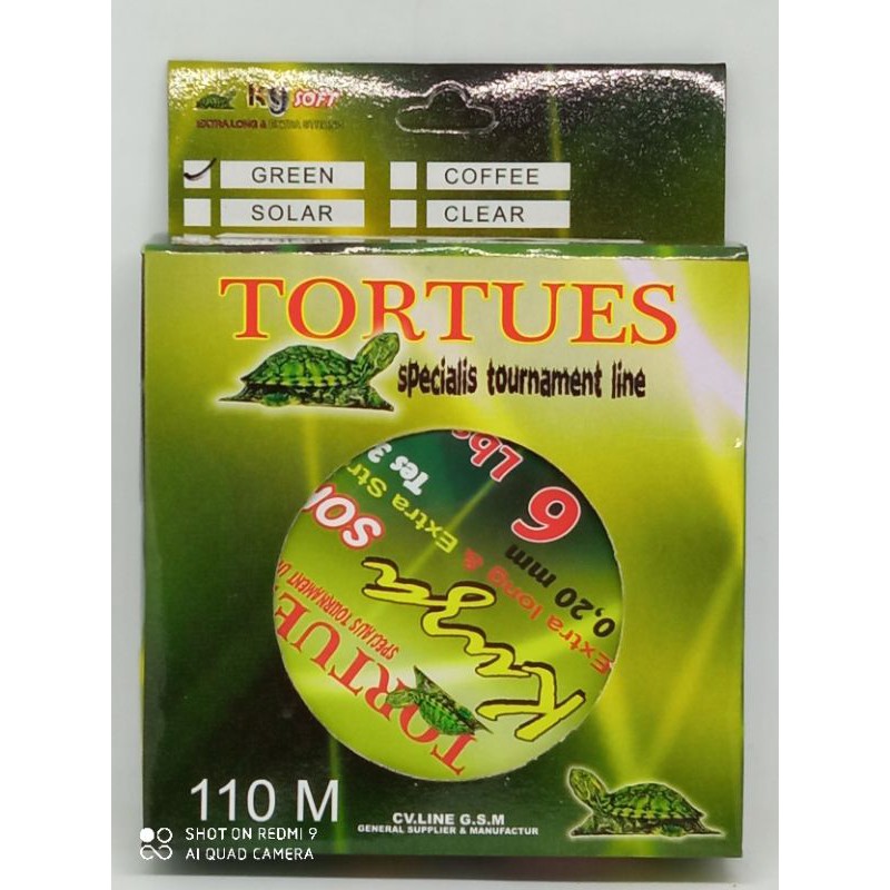 Tali Pancing Tortues No.0,20 mm ( Panjang 110 m )