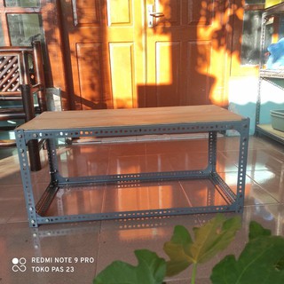Meja Besi Siku Lubang 1 2mm Ukuran P 100cm L 40cm T 40cm Meja Besi Siku Lubang 1 2mm Ukuran P 100cm L 40cm T 40cm
