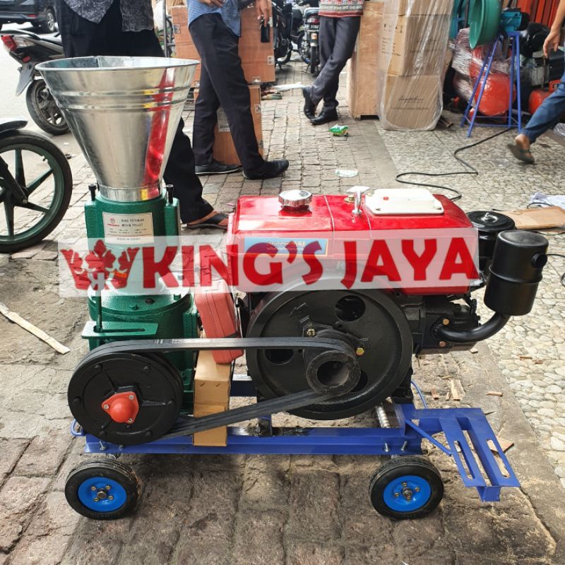 Mesin Pencetak Pelet Komplit Mesin Diesel dan Rangka - Mesin Cetak Pelet Pembuat Pelet