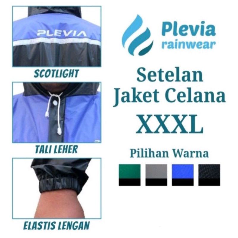 Jas Hujan Jaket Celana Jumbo Big Size Plevia BIGMAX 1817