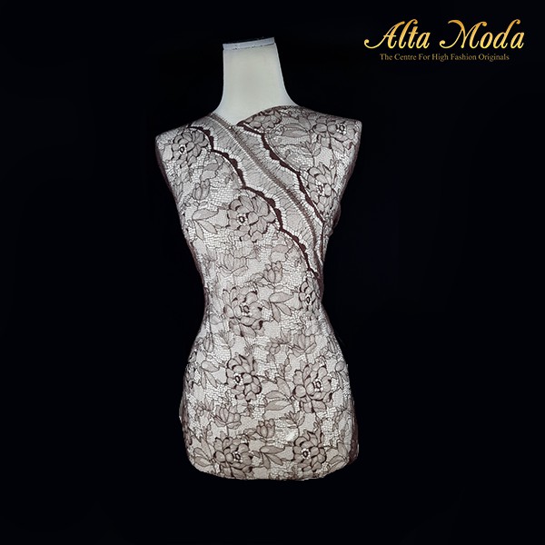 

Alta Moda Brokat Perancis Soft Chantilly Floral Coklat