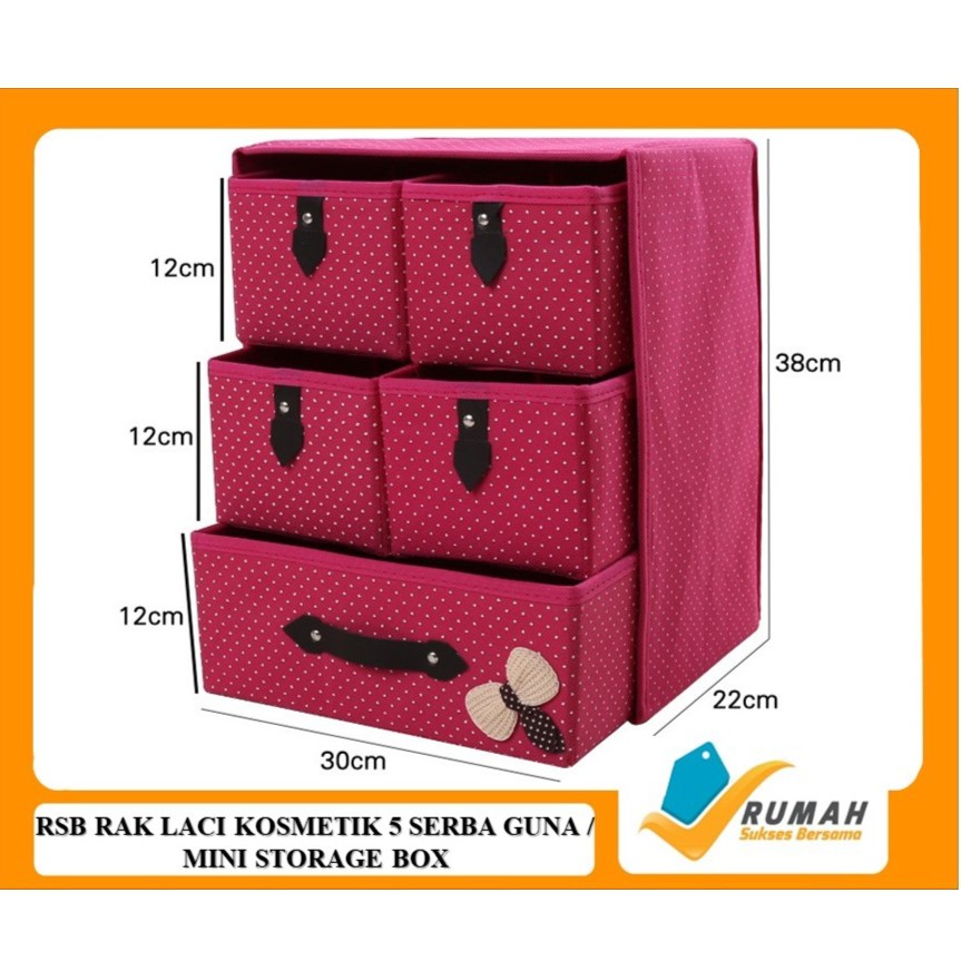 RSB RAK  LACI KOSMETIK  5 SERBA GUNA MINI STORAGE BOX 