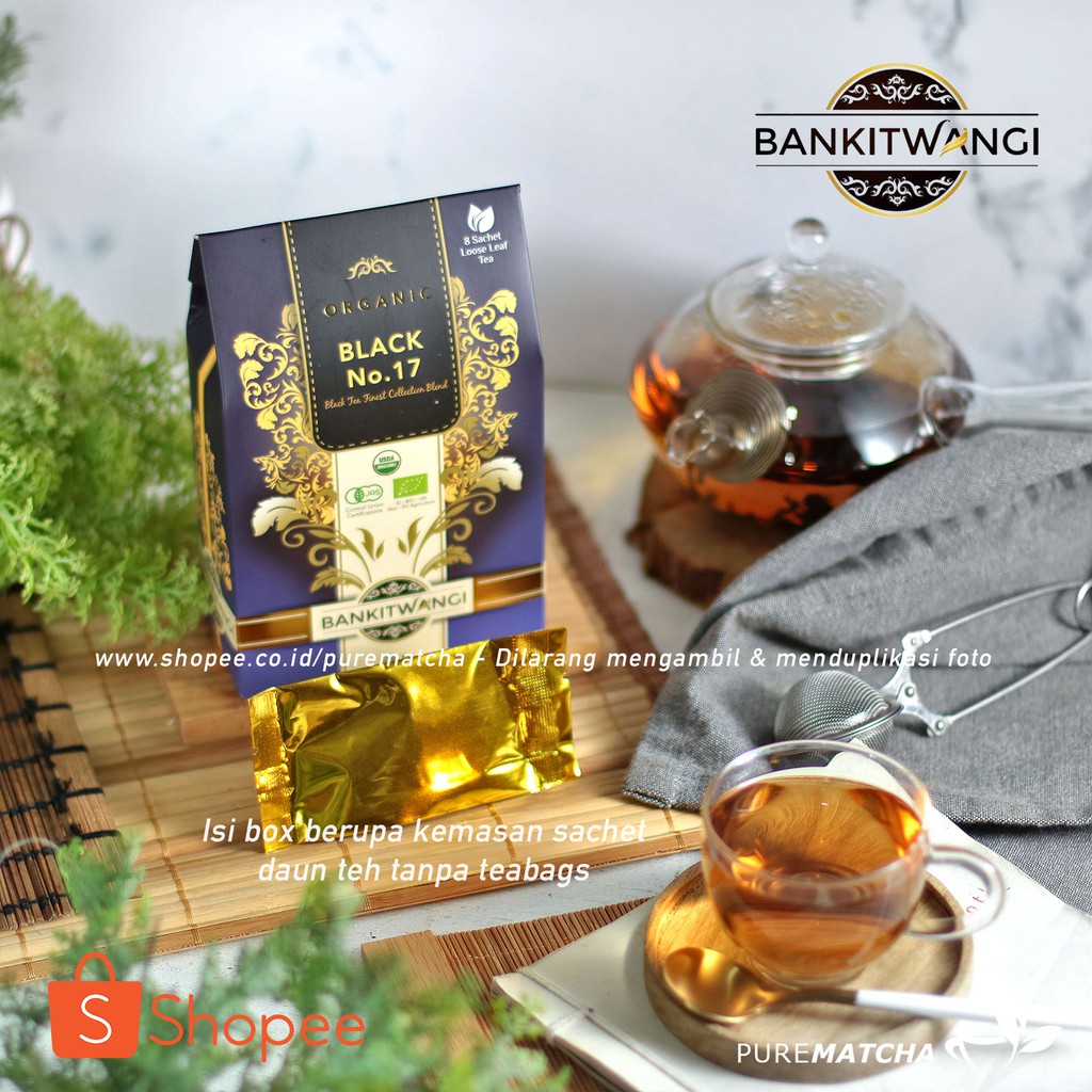 

Bankit Wangi - BLACK TEA No 17 Organic 3gr Kemasan Sampel Teh Hitam Premium Organik BankitWangi