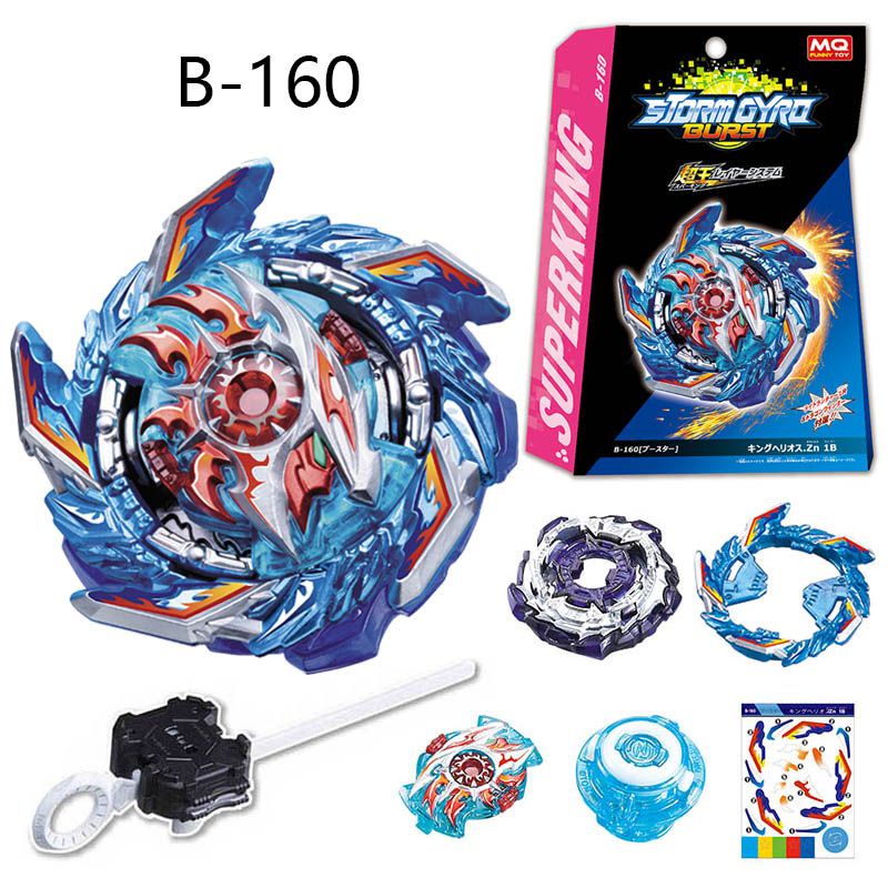 Meledak New Beyblade B160 Booster King Helios.Zn w/Launcher Combat Gyro Top Mainan