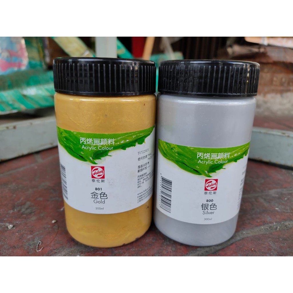 

cat carilic silver atau gold satuan talens 300 ml