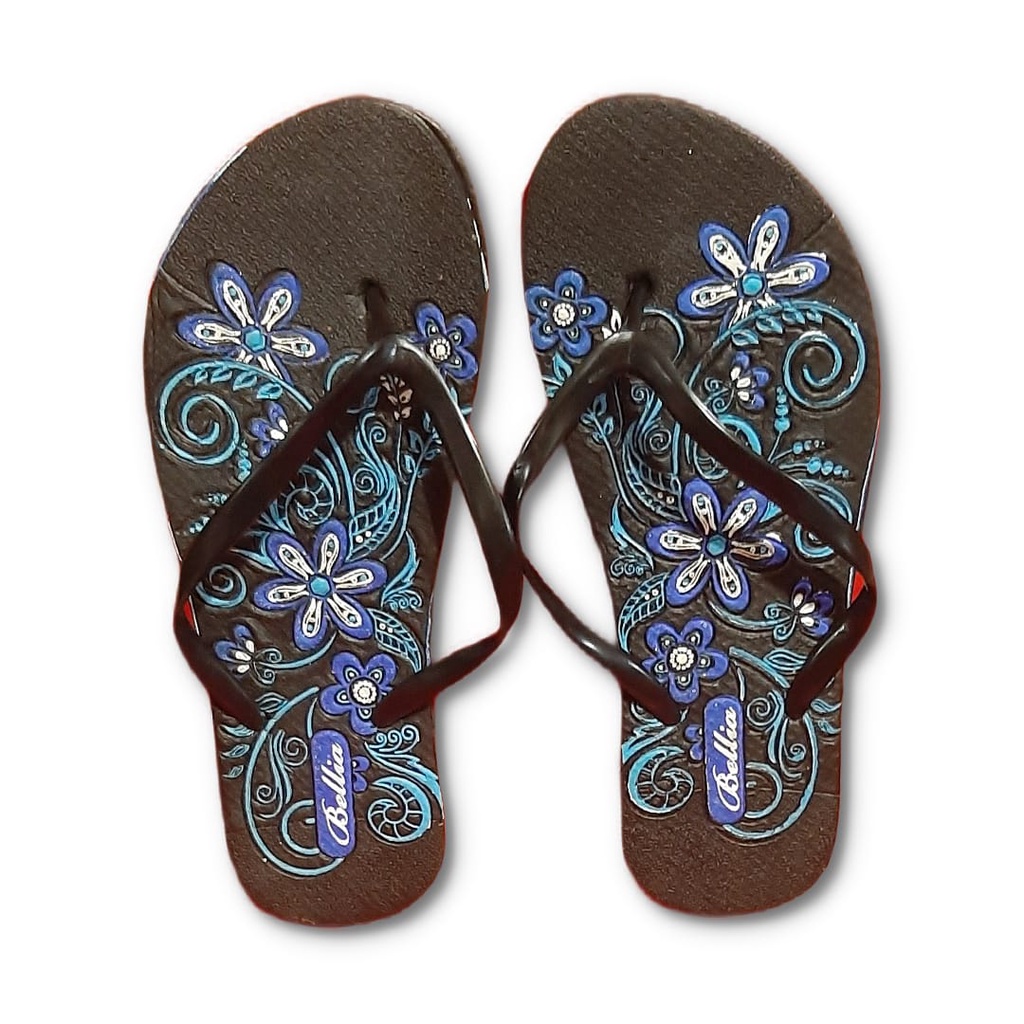 Sandal jepit Bunga Batik Limited edition Wanita