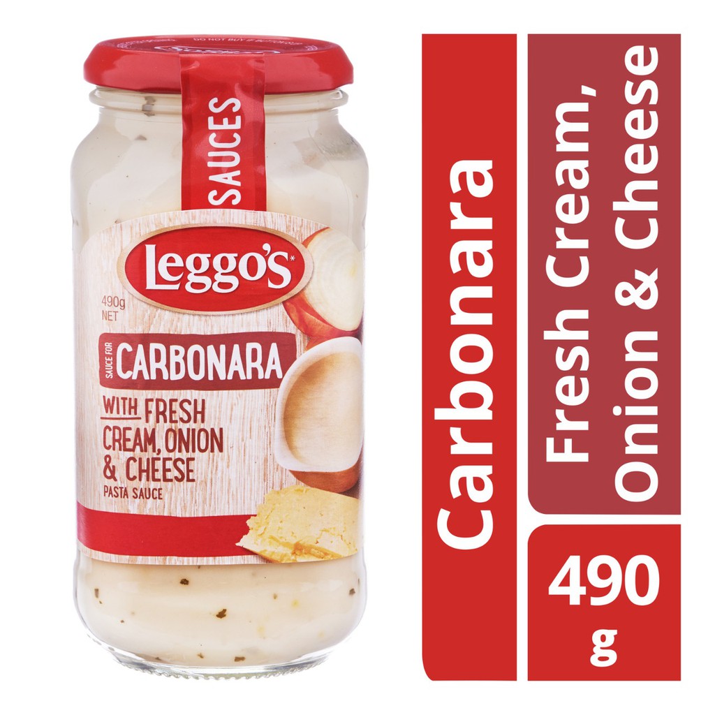 

Leggos Carbonara Fresh Cream, Onion And Cheese/ Leggo's Past sauce 490