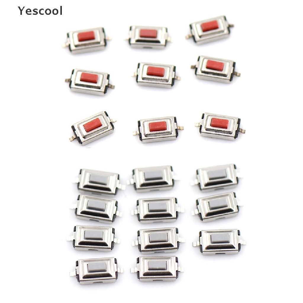 Yescool 20pcs / set Saklar Micro Switch 2 Pin Ukuran 3x6 X 2.5mm