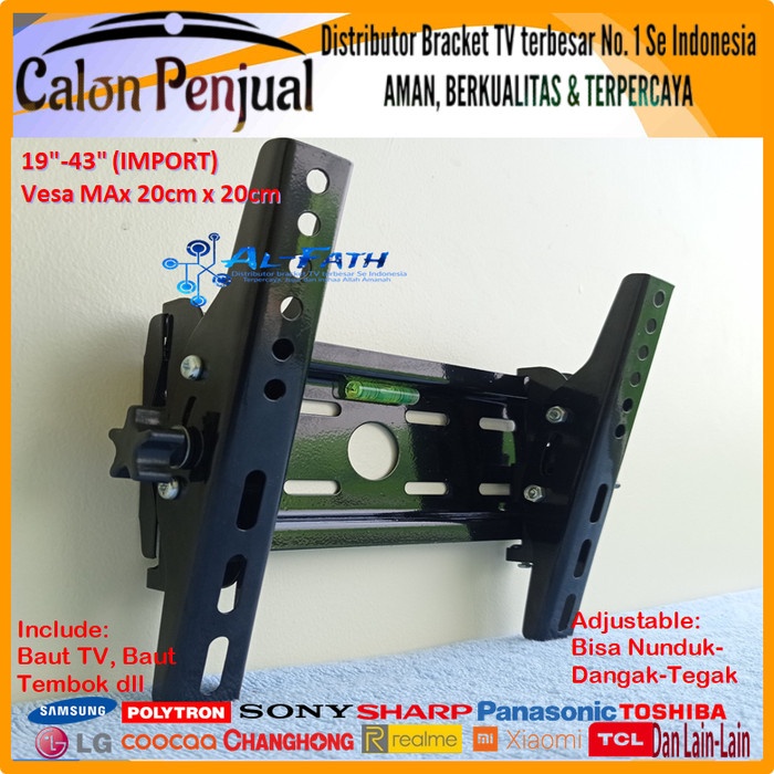 Bracket TV XIAOMI 19 s/d 43 inch IMPORT QUALITY Garansi 100% cocok