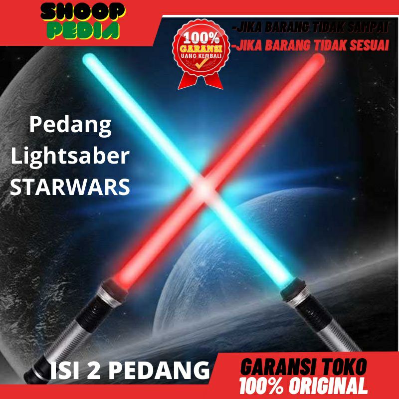 mainan pedang starwars double bladed lihgtsaber