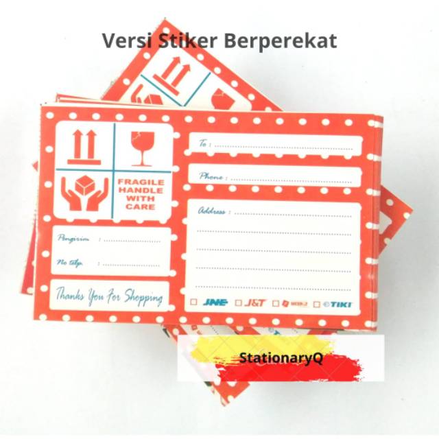 Label Alamat Pengiriman | Stiker Alamat Retro