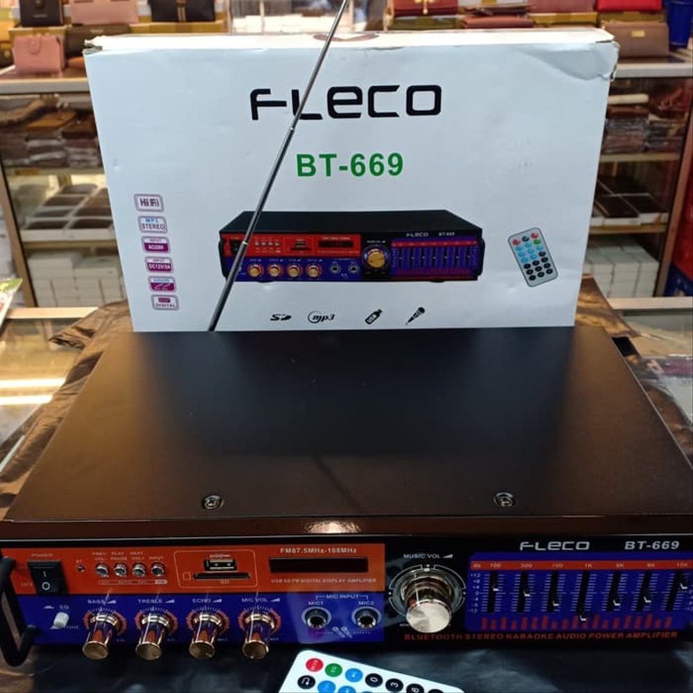 POWER AMPLIFIER FLECO BT-669/ Amplifier Bluetooth BT 669/ Power Amplifier Karaoke BT 669 Ampli fleco