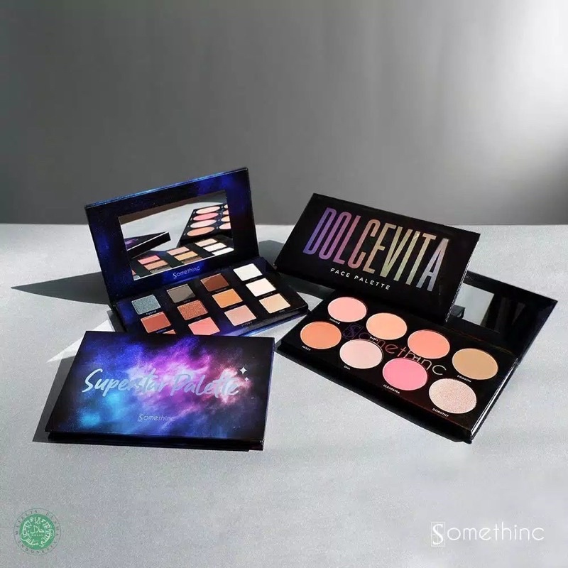 SOMETHINC DOLCEVITA FACE PALETTE & SOMETHINC SUPERSTAR EYESHADOW PALETTE