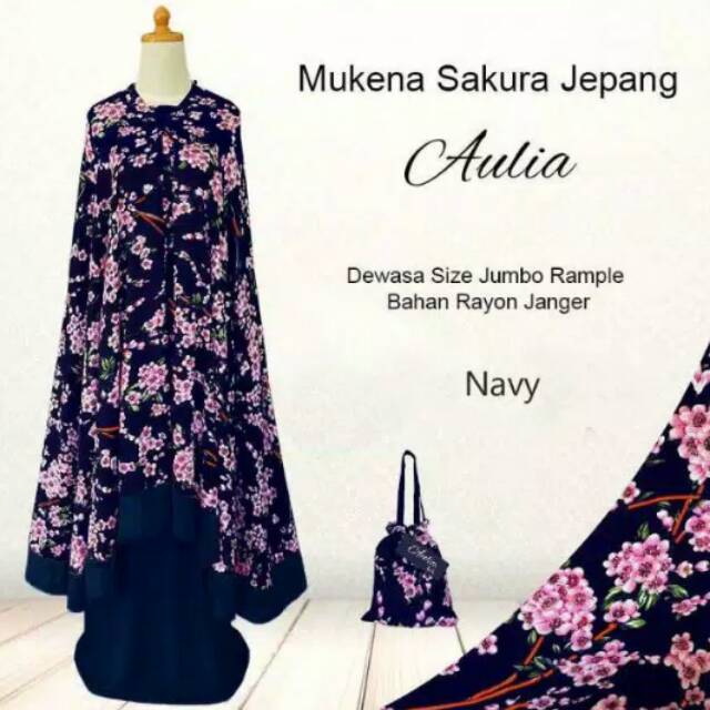 Best Mukena Rayon Bali Jumbo Rample Sakura Jepang/ mukena motif rayon