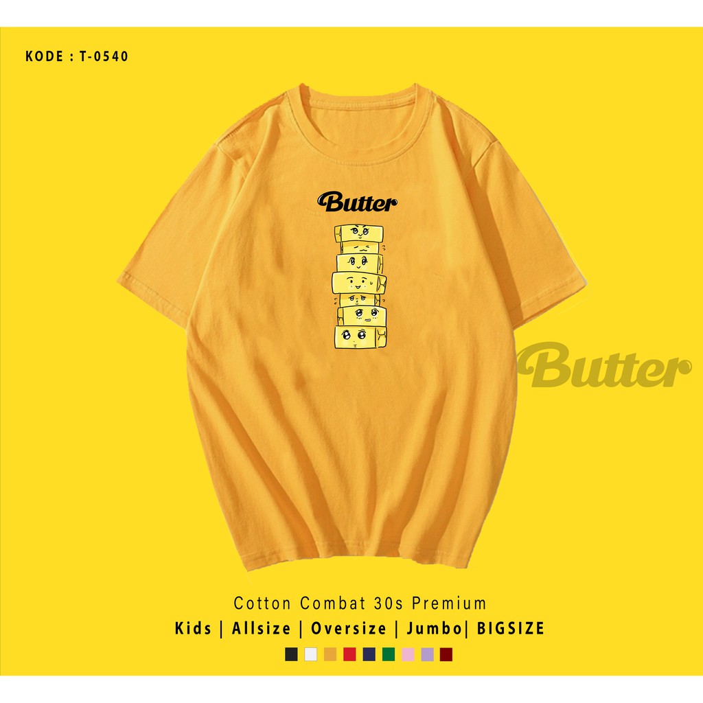 T0540  T-SHIRT / KAOS UNISEX / TUMBLR TEE / REAL PICTURE KPOP BTS BUTTER SUSUN SEVEN / IMPORT / ARMY