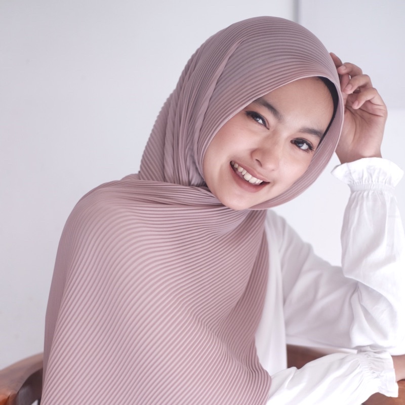 Pleats Shawl Pashmina Plisket premium full plisket tanpa lipatan tengah