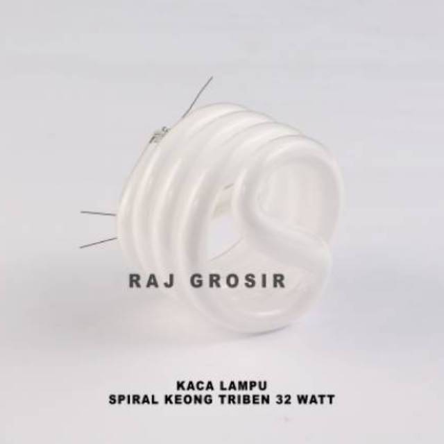 Kaca Lampu Spiral Keong Triben 32 Watt (GRATIS BUBBLE WRAP)