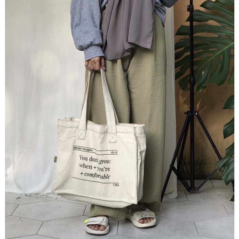 Chea Canvas Tote Bag Kantong - Cabiciks