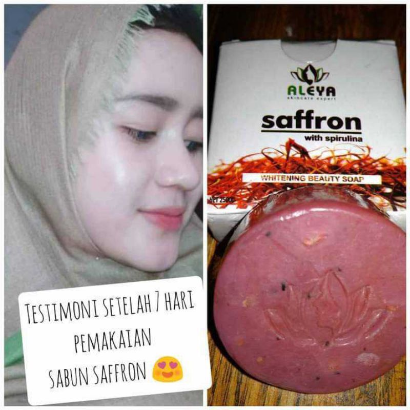 SABUN SAFFRON ALEYA Sabun Safron Bpom Sabun Pemutih Saffron  Sabun Safron Aleya