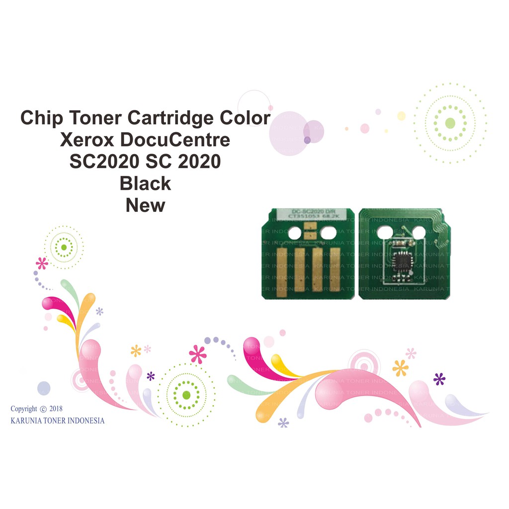 Chip Toner Cartridge Color Xerox DocuCentre SC2020 SC 2020 Cyan Magenta Yellow Black New