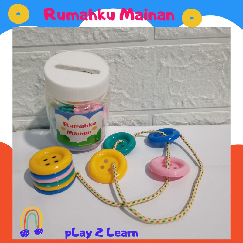 MAINAN MONTESSORI SENSORY BUSY JAR MAINAN EDUKASI ANAK POMPOM PUSH STICK JAR TAGGIE JAR BUTTON PUSH