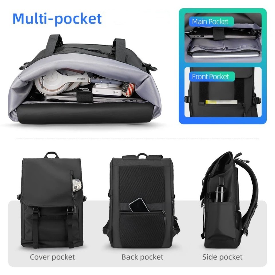 MR5748SJ Tas Backpack Ransel Laptop 17 USB Scalable Travel MR5748 SJ RFID