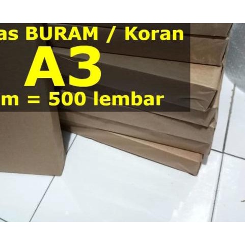 

♖ A3 Kertas Buram Koran A 3 1 rim 500 Lembar Polos ☺