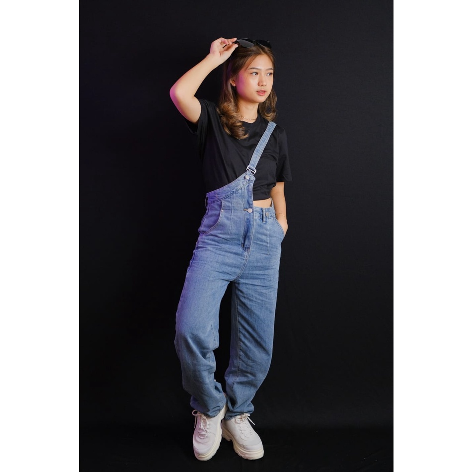 b000522 Celana jeans overal panjang wanita dewasa remaja