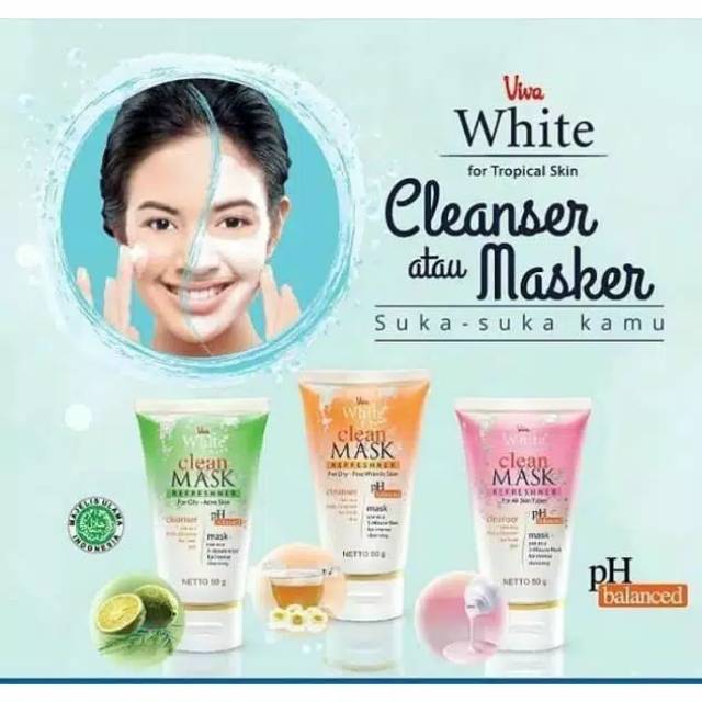 VIVA White Clean &amp; Mask Refreshner 50g