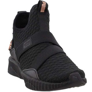 puma defy mid black and gold