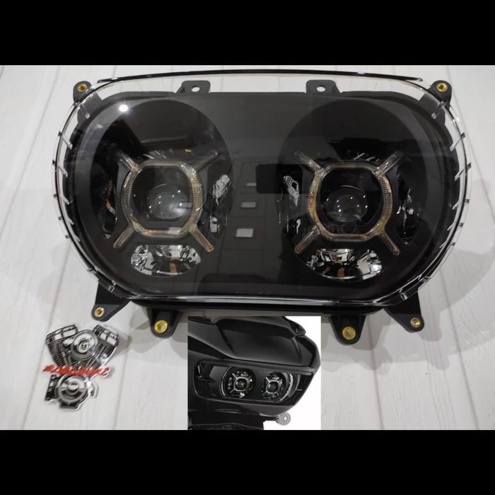 headlight harley road glide 2015 up daymaker road glide