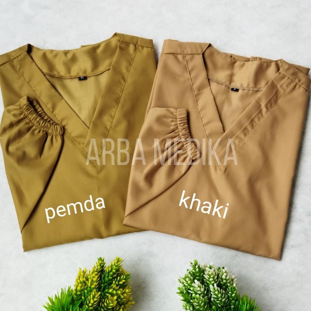 Baju Ok Oka Dokter Perawat Petugas medis Lengan Panjang POLOS Toyobo Original  FREE BORDIR Nama 1 baris PART 3