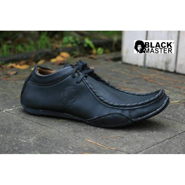 Sepatu Casual Pria Murah Sepatu pria kulit, Sepatu santai kulit murah Black master Footwear leather