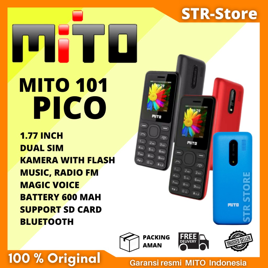 MITO 101 PICO HP MURAH CANDYBAR DUAL SIM MAGIC VOICE