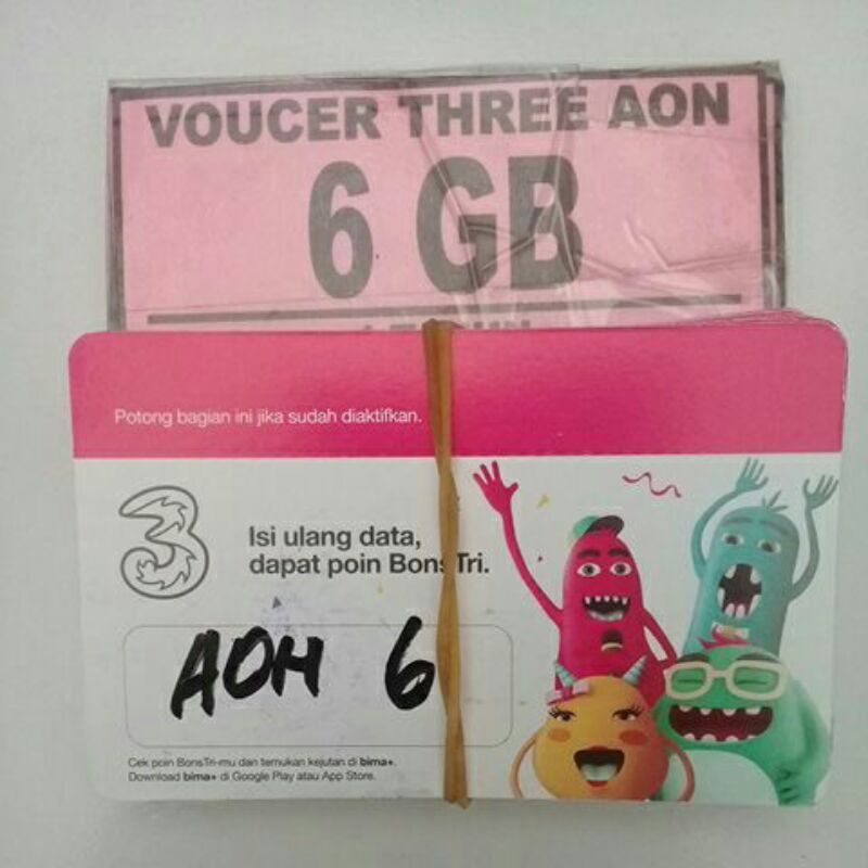 voucher kuota data three aon 6gb