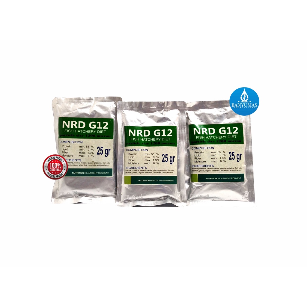 Pelet NRD G12 1200 mikron 25gr pellet ikan cupang hias bettasp guppy original asli ecer grosir murah