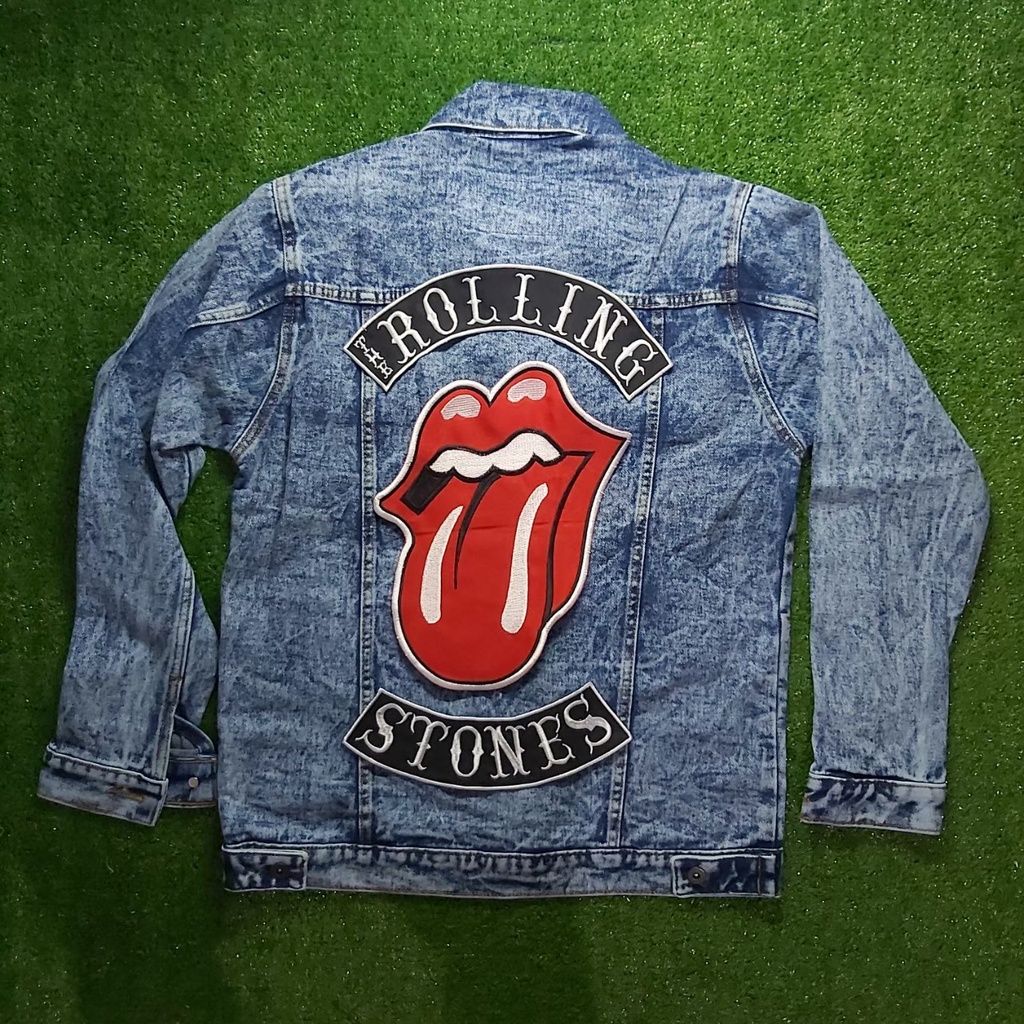 Backpatch Patch Bordir Besar Emblem Jaket Punggung Motif Band Patch Music Patch The Rolling Stone