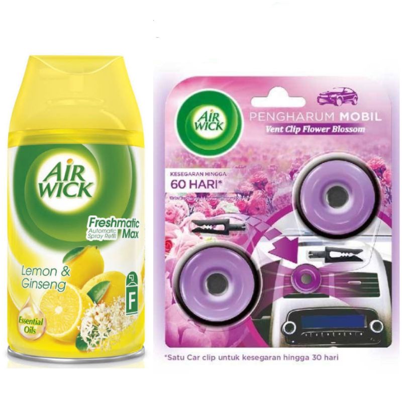 Air Wick Vent Clip Flower Blossom 2s 60 Hari ( Mini Clip ) Pengharum Mobil