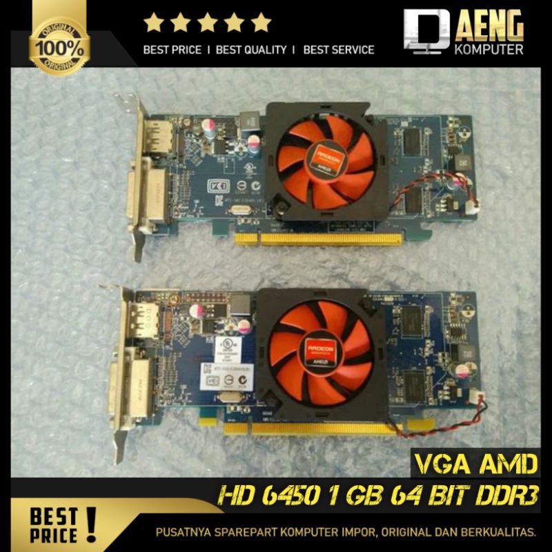 Vga card Pc Amd Radeon HD 6450 1 GB 64 Bit DDR3 Bracket pc mini