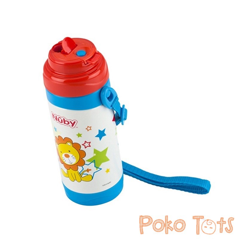 Nuby Clik-It Stainless Steel Insulated Cup 360ml Thermos plus Cangkir