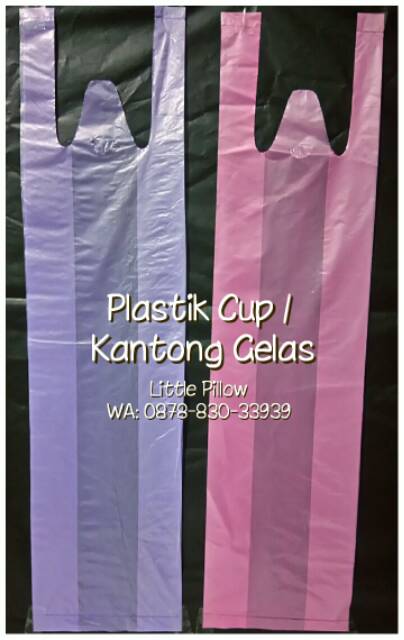 Kantong Plastik Gelas 2 Cup Murah/Kantong Cup Puding 200ml/Kantong Gelas