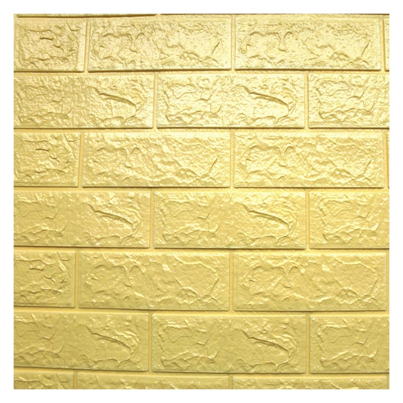 BISA COD!! Wallpaper 3D FOAM / Wallfoam Dinding 3D Motif Bata Premium High Quality 3mm TERMURAH!-Cream